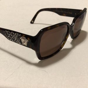 Versace Totoise Shell Brown Swarovski Crystals MOD 4204-B 108/73 Sunglasses
